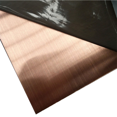 Met een laag bedekt het Bronstitanium Rose Golden Mirror Pvdf Pe van het Pvdroestvrije staal Rol